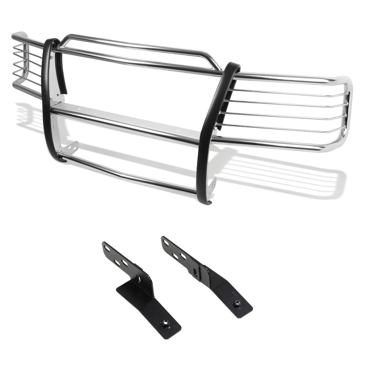 Chrome Front Bumper Brush Grill Guard for Silverado/Sierra 2500HD 3500HD (2000–2002)