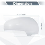 Pair Rearview Mirror Cover Cap White for Toyota Prius (2010–2012)