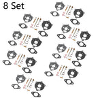 Set of 8 Carburetor Gasket Kit for Briggs & Stratton (394693, 291763, 295938)
