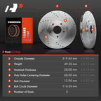 Drilled Rotors & Brake Pads for Nissan Maxima (2009–2014, 2016–2017)