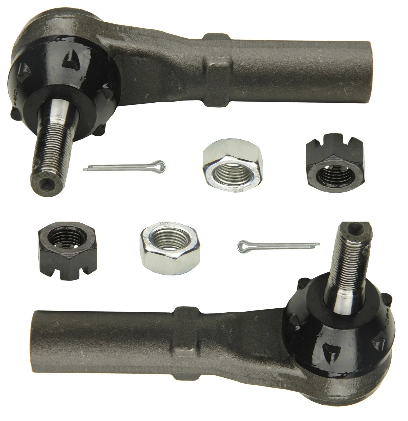 Set of 2 Front Outer Steering Tie Rod Ends for Chevy Silverado 1500 2500 HD