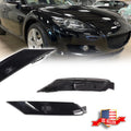 2X Smoked Lens Front Side Marker Lights for Mazda RX-8 (2004–2008)