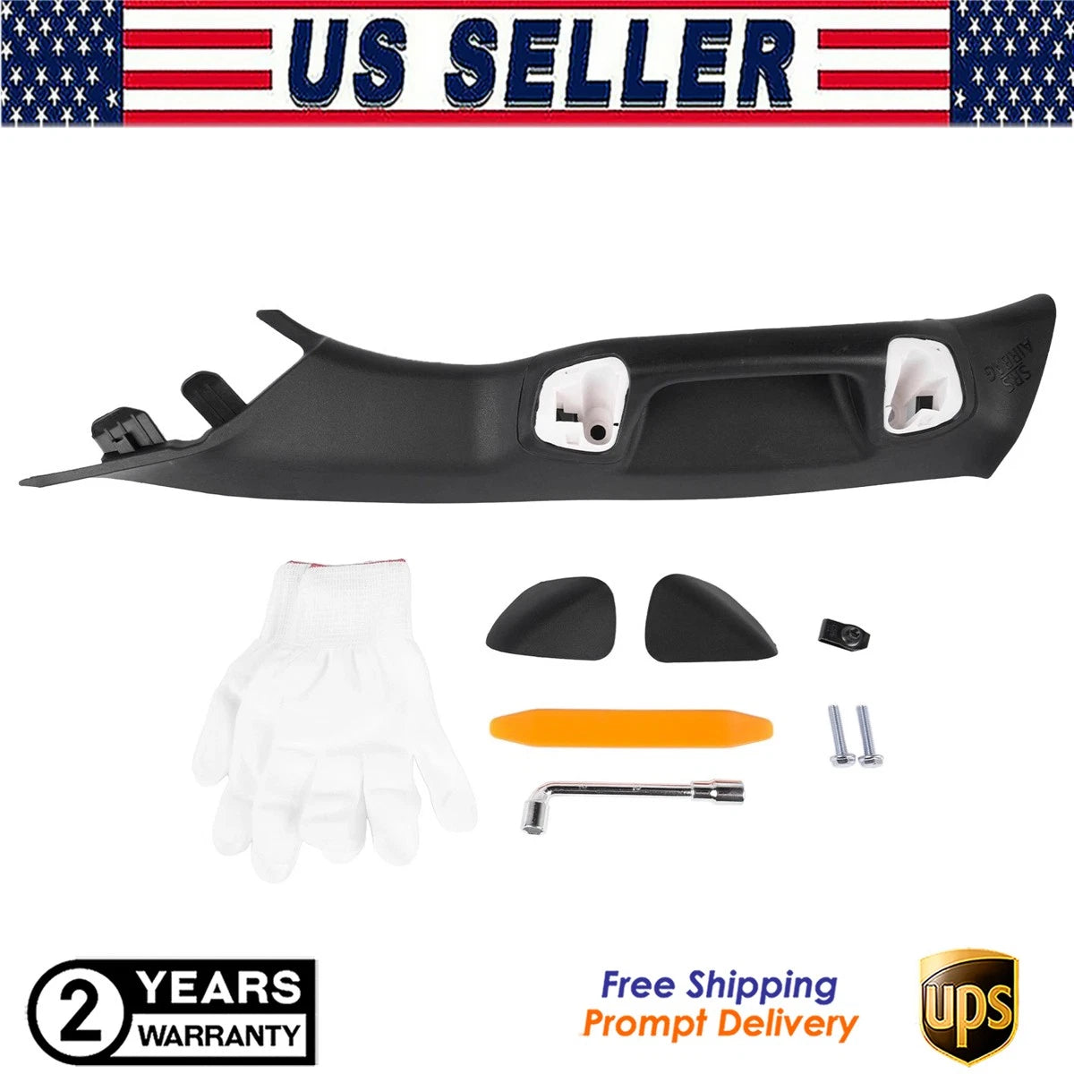 Driver Side A-Pillar Grab Handle for Toyota Tacoma (2016–2023) Black