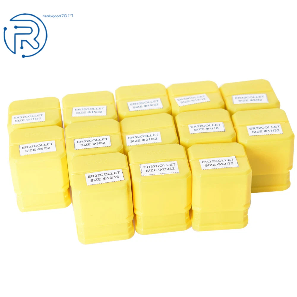 Set of 13 ER32 Spring Collets for CNC Milling Lathe Tool Machine