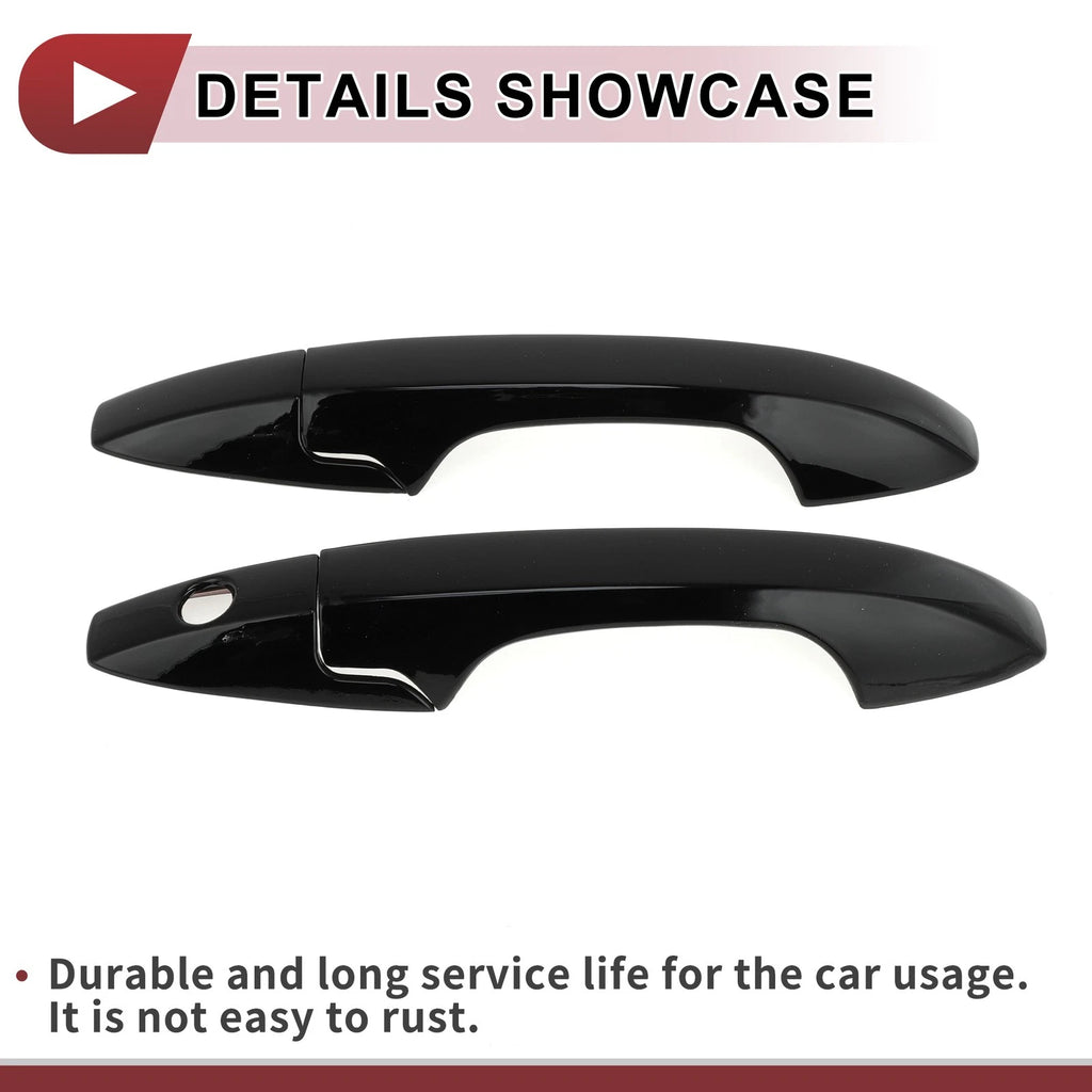 Set of 4 Car Door Handle Covers for Honda CR-V (2007–2011) Gloss Black ABS
