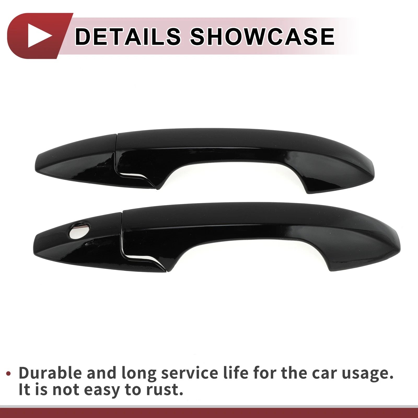 Set of 4 Car Door Handle Covers for Honda CR-V (2007–2011) Gloss Black ABS