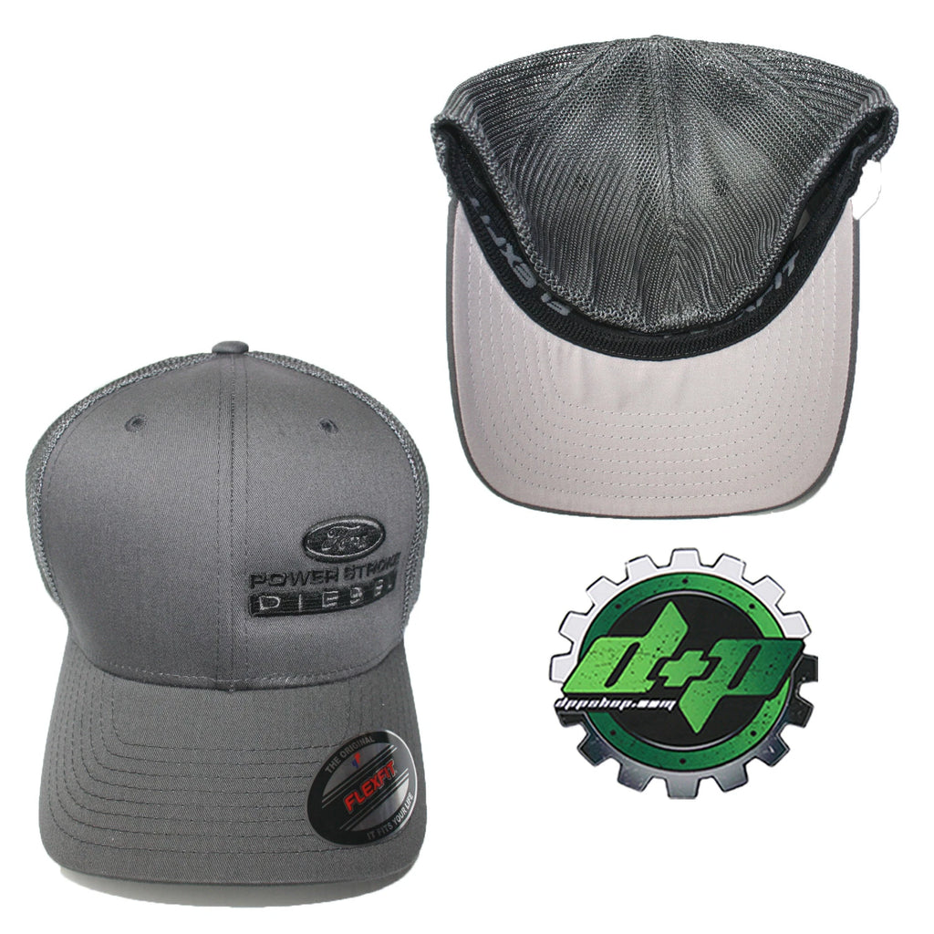 Powerstroke Mesh Summer Hat for Ford Trucks (Charcoal Gray)
