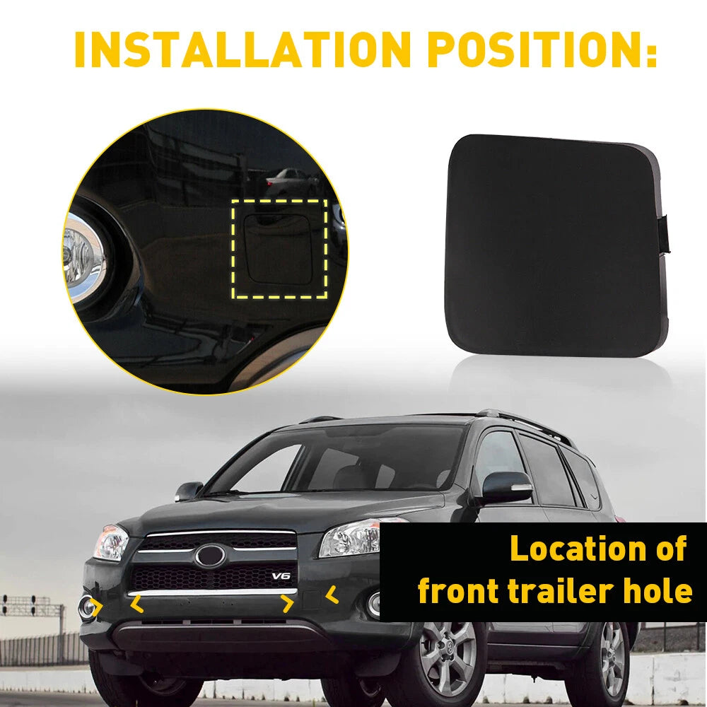 2X Front Bumper Tow Hook Eye Cover Caps for Toyota RAV4 (2011–2012)