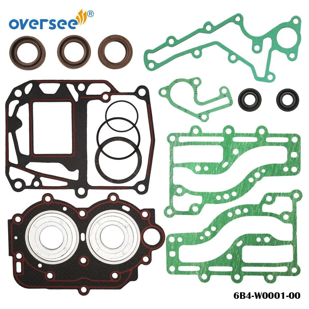 6B4 Crankshaft & Power Head Rebuild Kit for Yamaha 2T E 9.9 15HP (1990–1999)