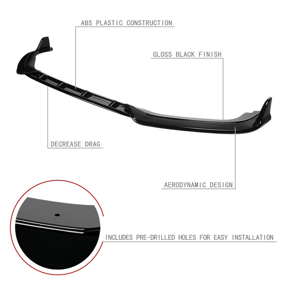 Front Bumper Lip Under Panel Splitter Diffuser for Honda Fit (2018–2021)