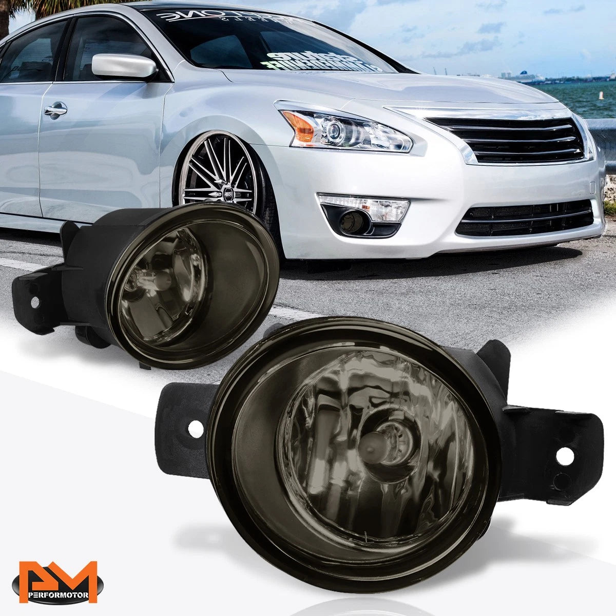 Fog Lights for Nissan Sentra/Altima/G37/Q60 (2004–2019) Smoke Lens