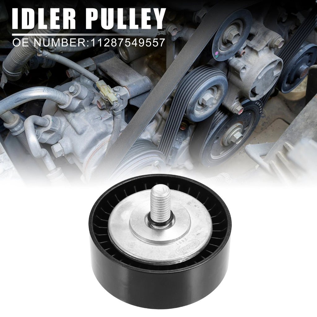 Drive Belt Idler Pulley Crank Pulley for BMW 545i (2004–2005) 11287549557