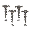 Set of 4 Zinc Alloy Hinges for Vintage Applications