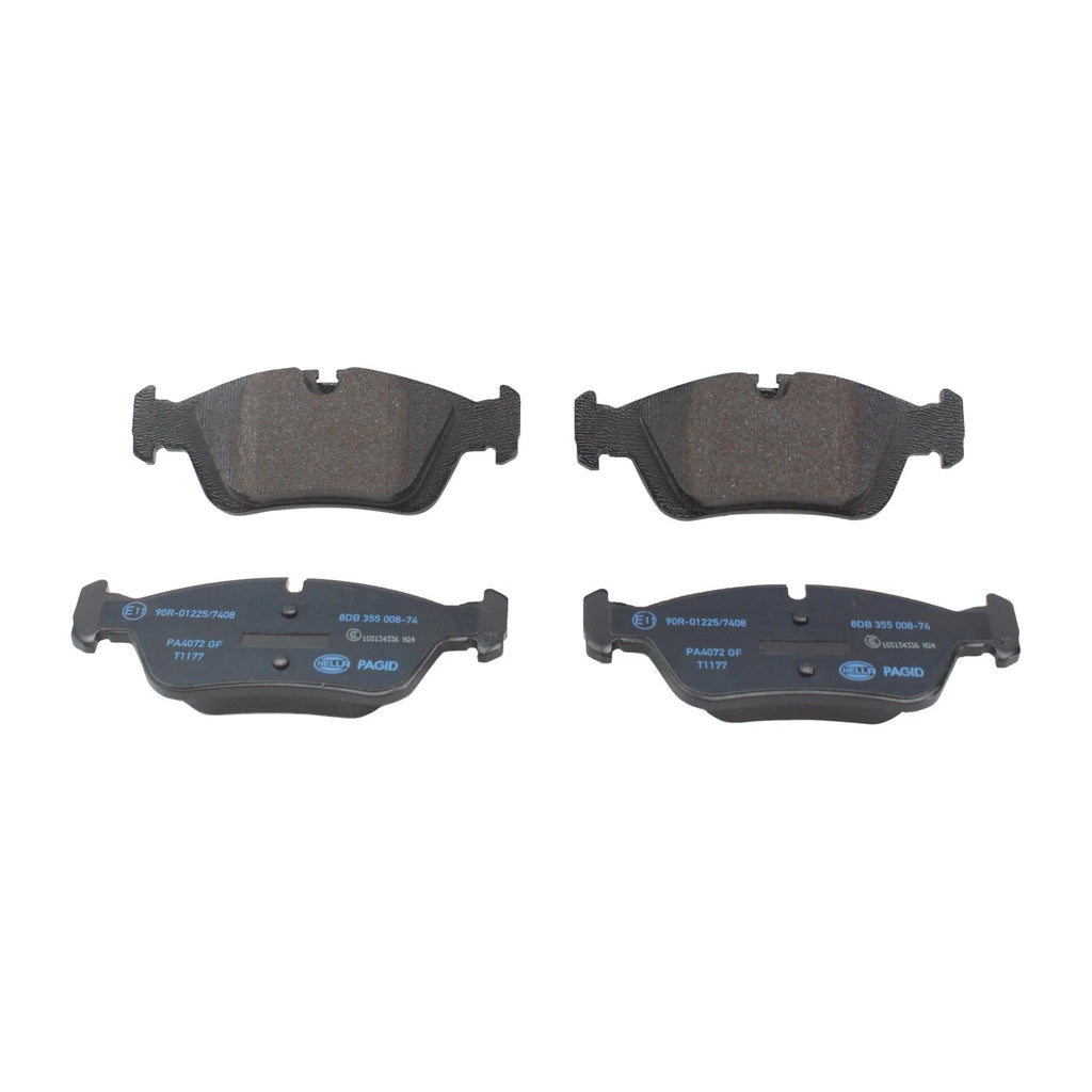 Set of 4 Hella Low-Metallic Front Brake Pads for BMW 318i 318is 318ti 323is 325is (1992–1999)