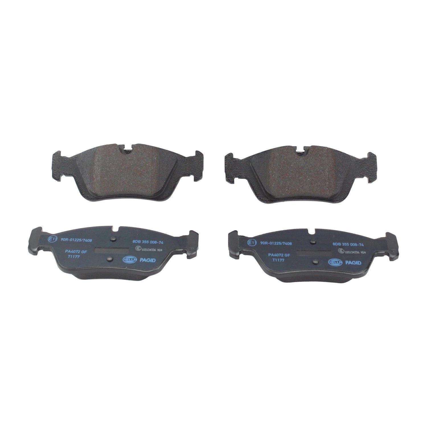 Set of 4 Hella Low-Metallic Front Brake Pads for BMW 318i 318is 318ti 323is 325is (1992–1999)