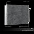 A/C Condenser for BMW 528i 550i 550i GT 650i xDrive (2010–2019) OE Style Aluminum