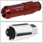 20Pcs Steel M12 x 1.25 Close End Spline Drive Lug Nuts for Universal Vehicles