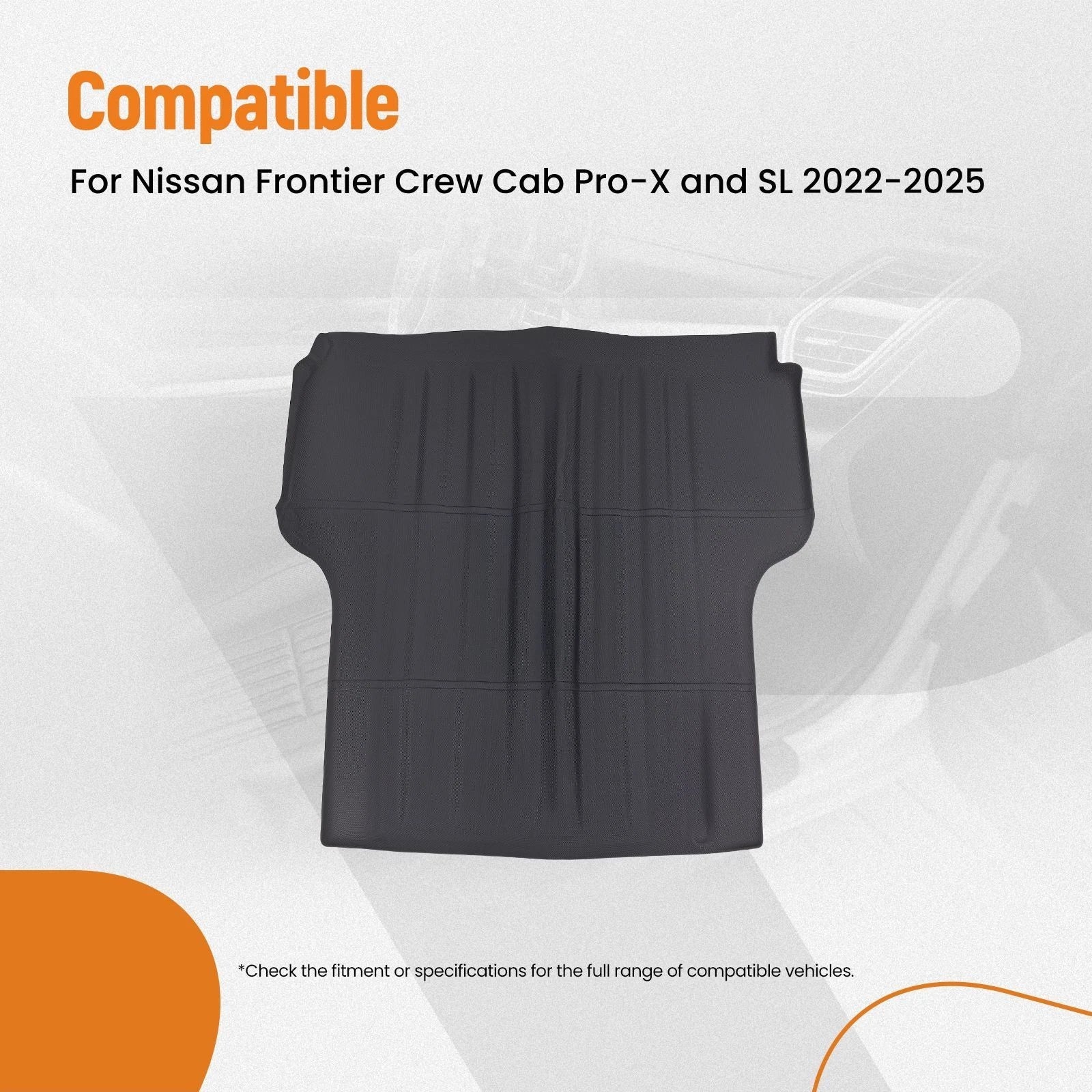 Cargo Area Truck Bed Mat for Nissan Frontier Pro-X SL (2022–2025) TPE