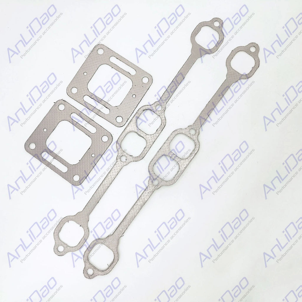 Set of 2 Manifold & Riser Elbow Gaskets for Mercruiser 5.7L 350 (27-33395, 27-863724)