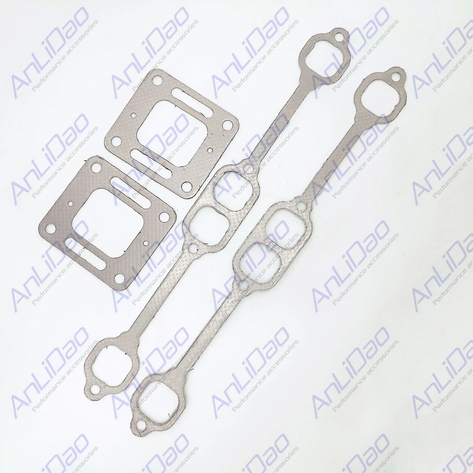 Set of 2 Manifold & Riser Elbow Gaskets for Mercruiser 5.7L 350 (27-33395, 27-863724)