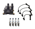 Set of 4 Denso Ignition Coil Wire Spark Plug Kit for Mazda Ford L4