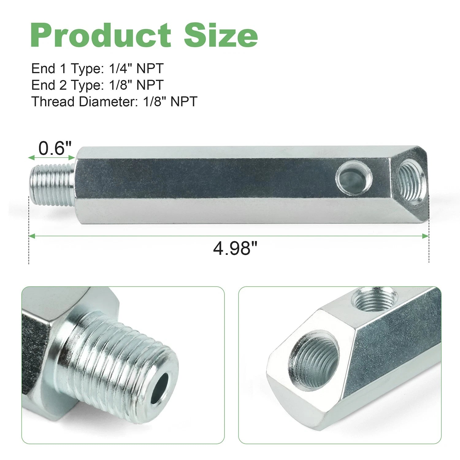 Oil Sending Unit Extension Dual Port for Ford Mustang Bronco (1965–1973)