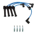 NGK 7mm Wire Set & 4 Platinum Spark Plugs for Mazda 6 (2003–2008)