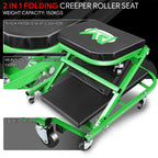 2-in-1 Rolling Creeper for Universal Use (40"x 4.7"x 17.3", 330lbs Capacity)