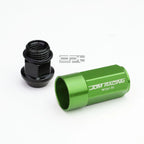 20 PCS M12X1.5 53MM Tall Green Aluminum Lug Nuts with Caps & Adapter