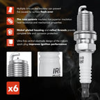 Set of 6 Ignition Coils & Iridium Spark Plugs for BMW 325Ci 330Ci 330i X5 (2001–2006)