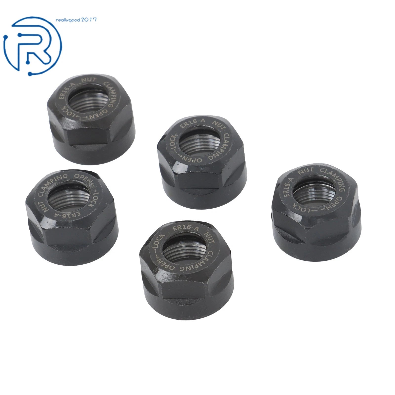 5Pcs ER16A Nuts for ER CNC Chuck Holder (M24×1.0 Thread)