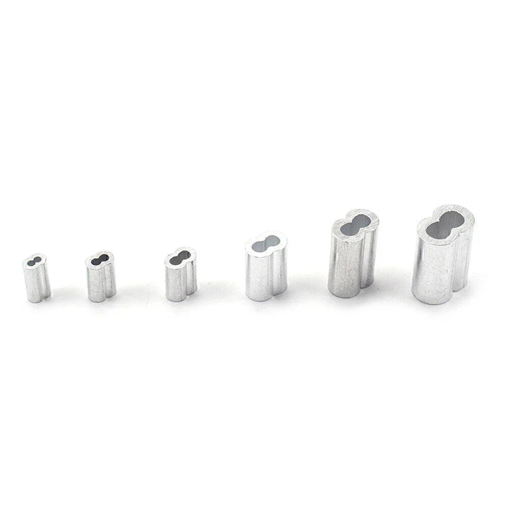 6 x Ferrule Crimping Loop Sleeves for Wire Rope Cable Line Assortment