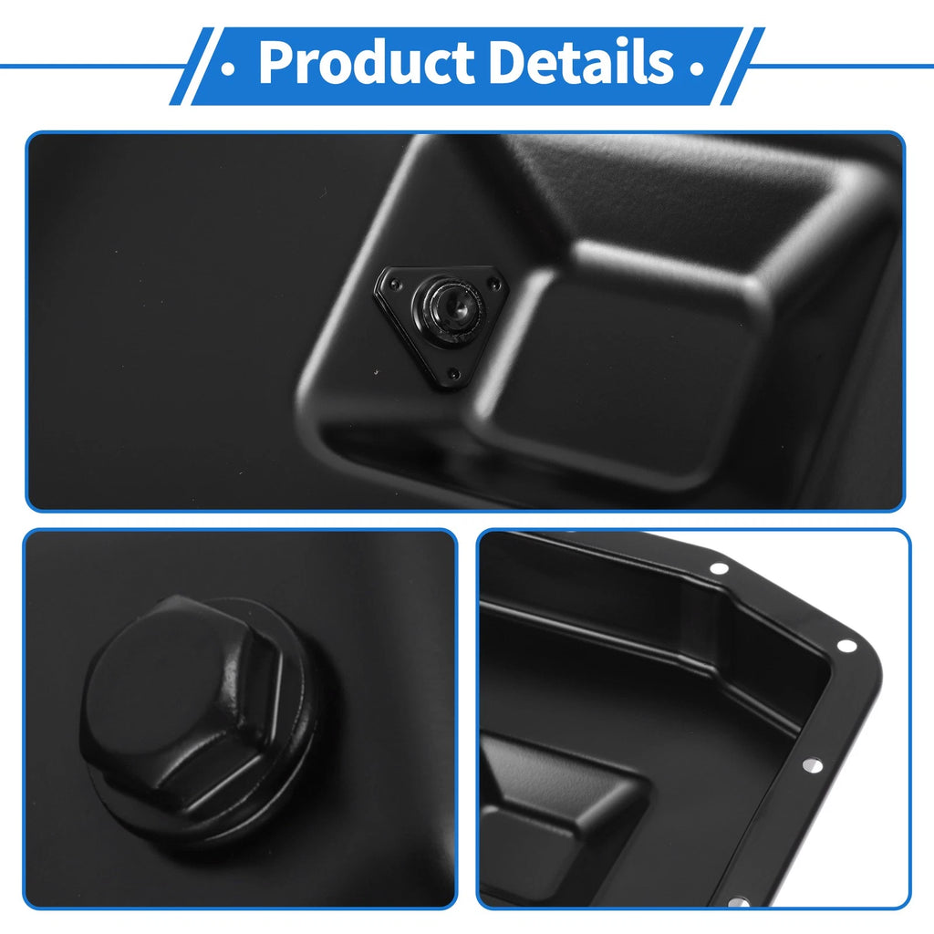 1 Pc Engine Oil Pan No.265813 for Ford F-150 (1994–2003) Iron Black