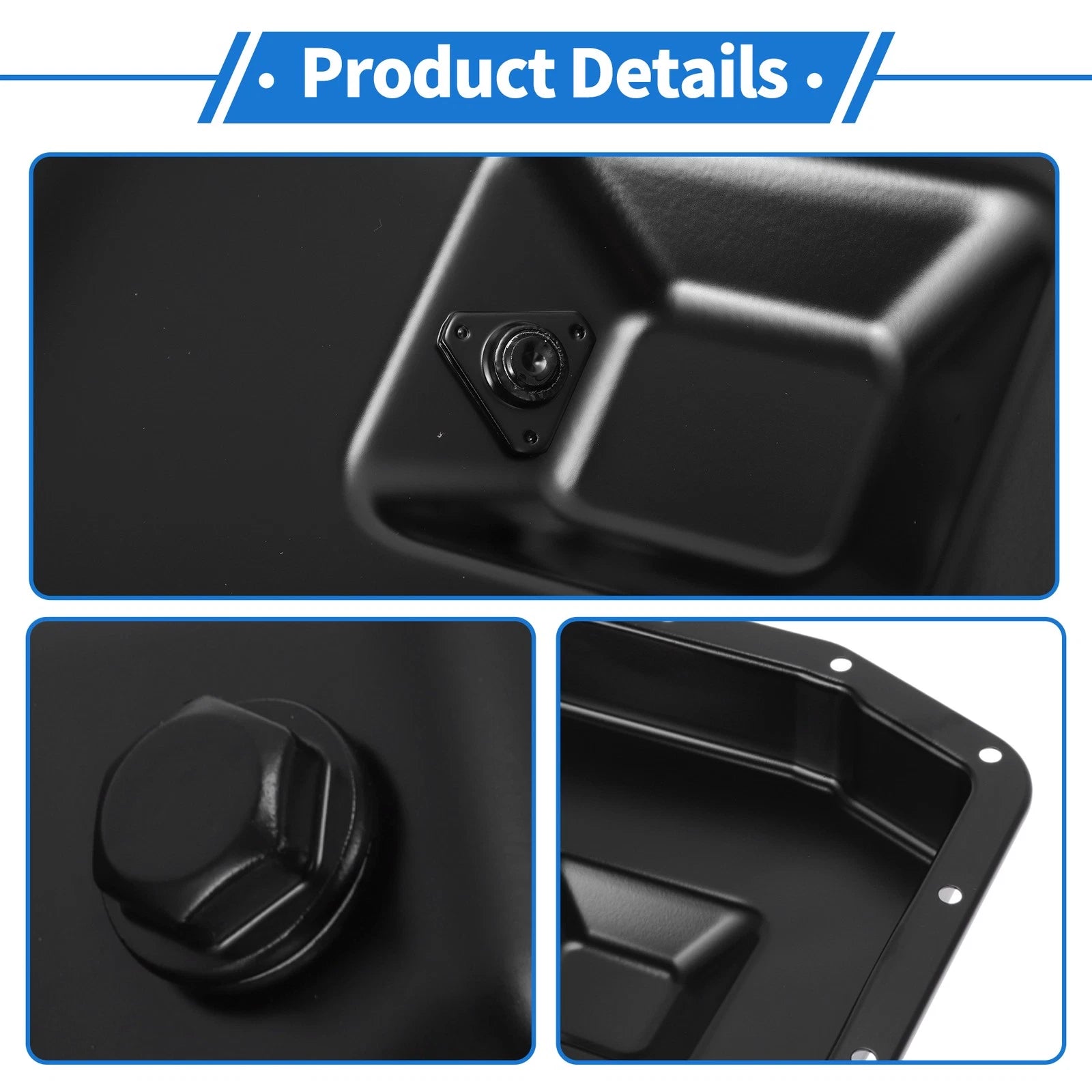1 Pc Engine Oil Pan No.265813 for Ford F-150 (1994–2003) Iron Black