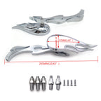 Chrome Flame Burning Fury Running Mirror for Honda Kawasaki Suzuki (All Years)