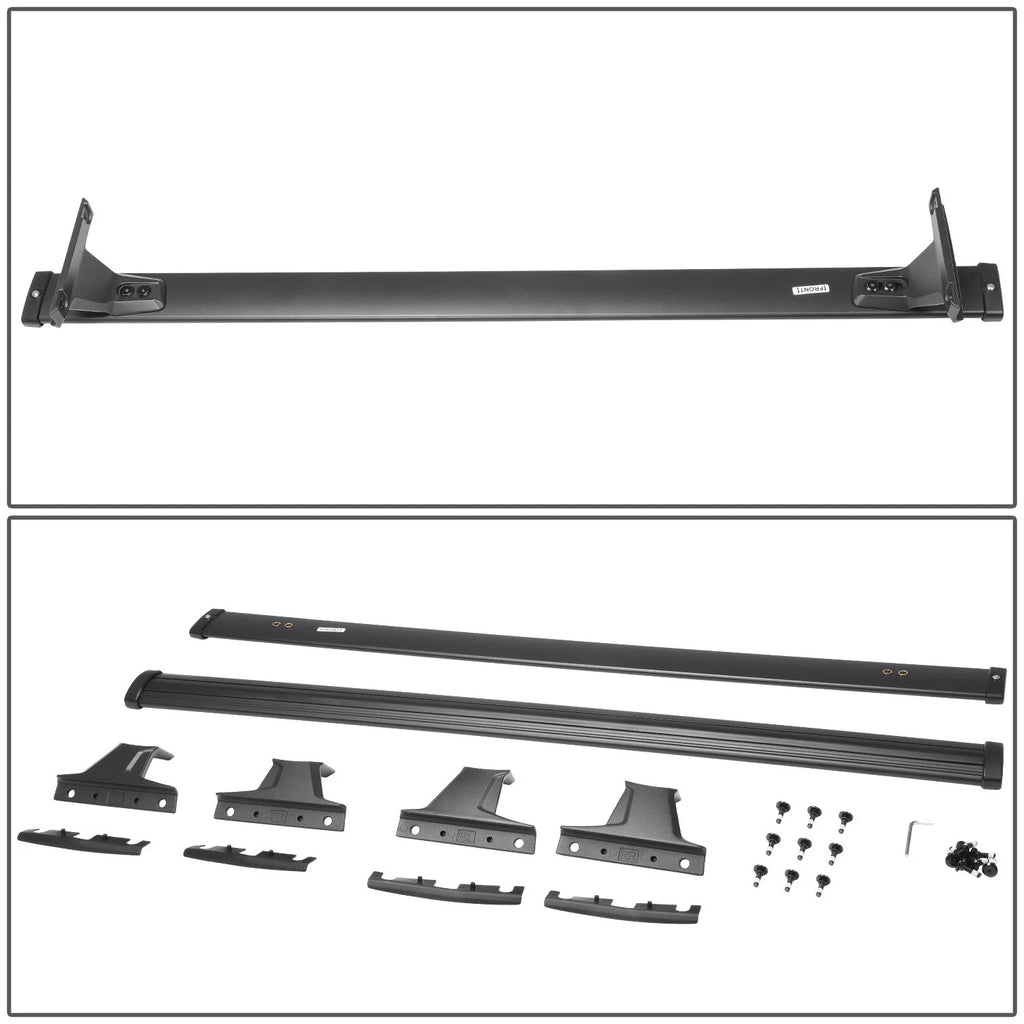 Set of 2 Black Aluminum Roof Rack Cross Bars for Equinox Terrain (2018–2024)