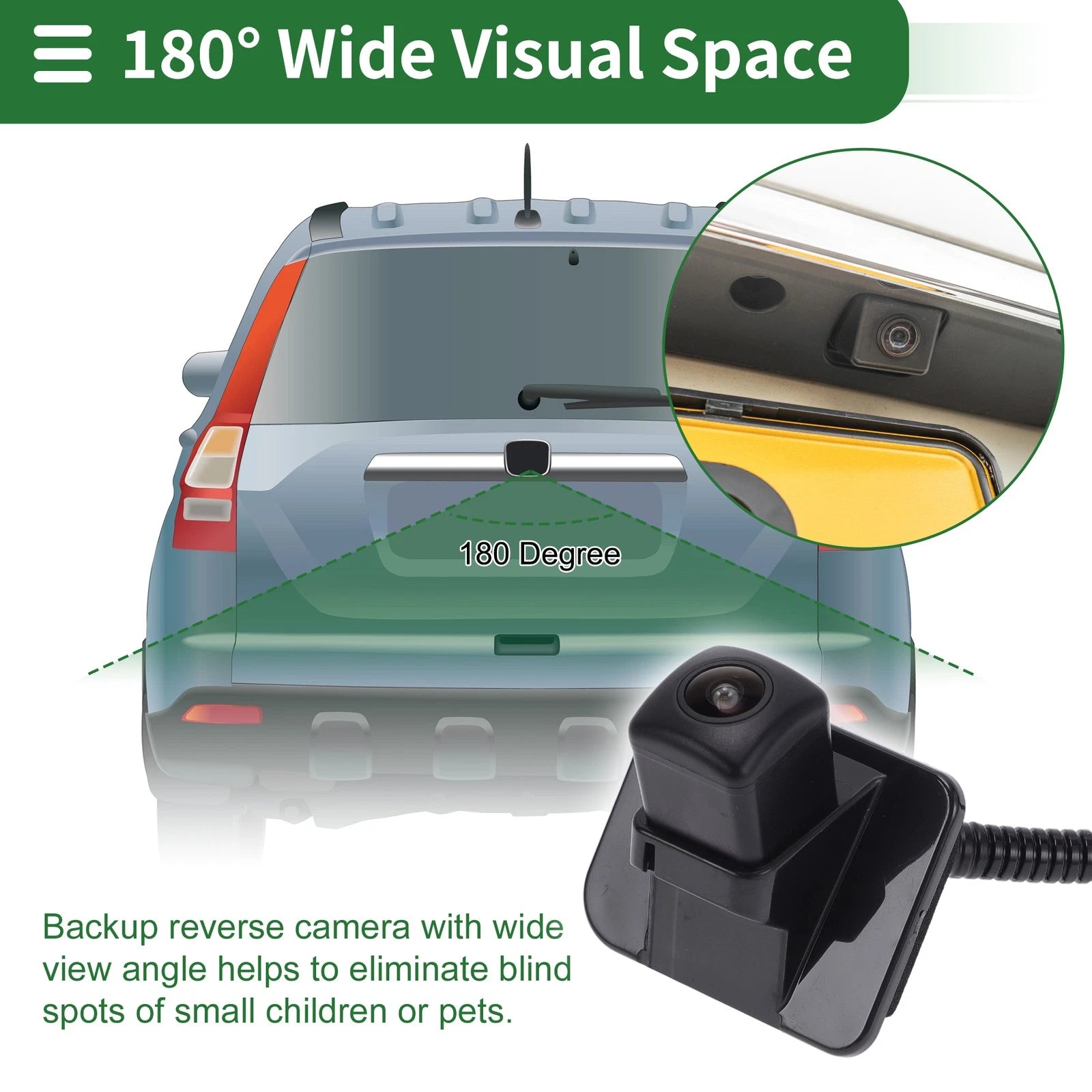 Rear View Camera for Honda Accord Sedan (2018–2023) 120-180 Degree