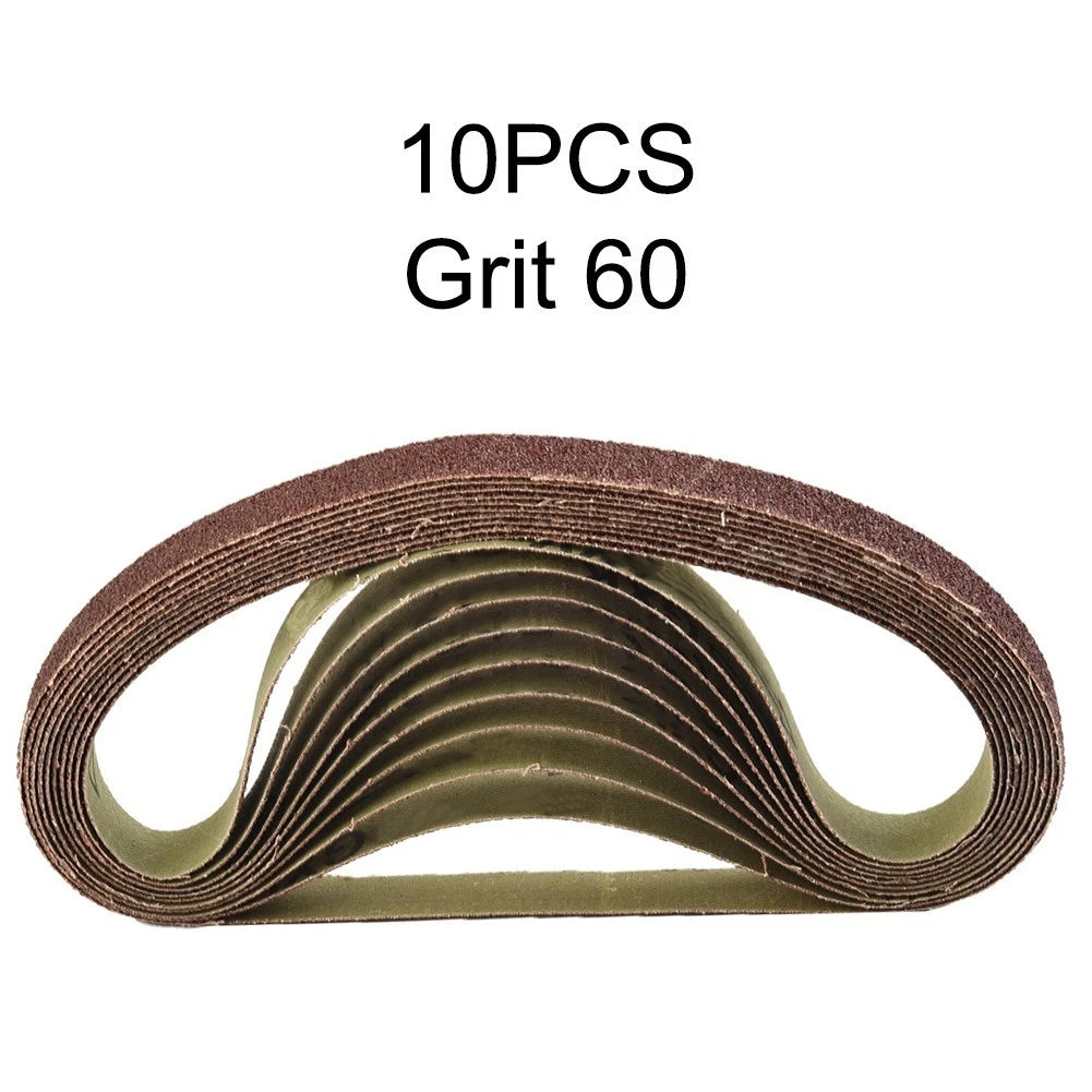 10pcs Sanding Belts for M10 Sander (Wood Polishing, Grinding Tool)