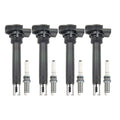 Set of 4 Ignition Coils & Spark Plugs for Audi Allroad 2.0 L4 (2001–2005)