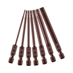 Set of 4 Magnetic Hex Screwdriver Bits 65mm for Power Tools