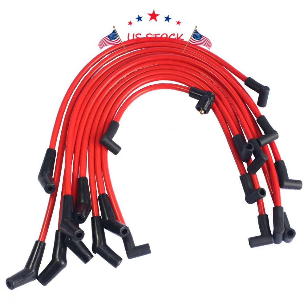 Set of 8 Racing Spark Plug Wires for Ford Mercury Lincoln (1980–1995)
