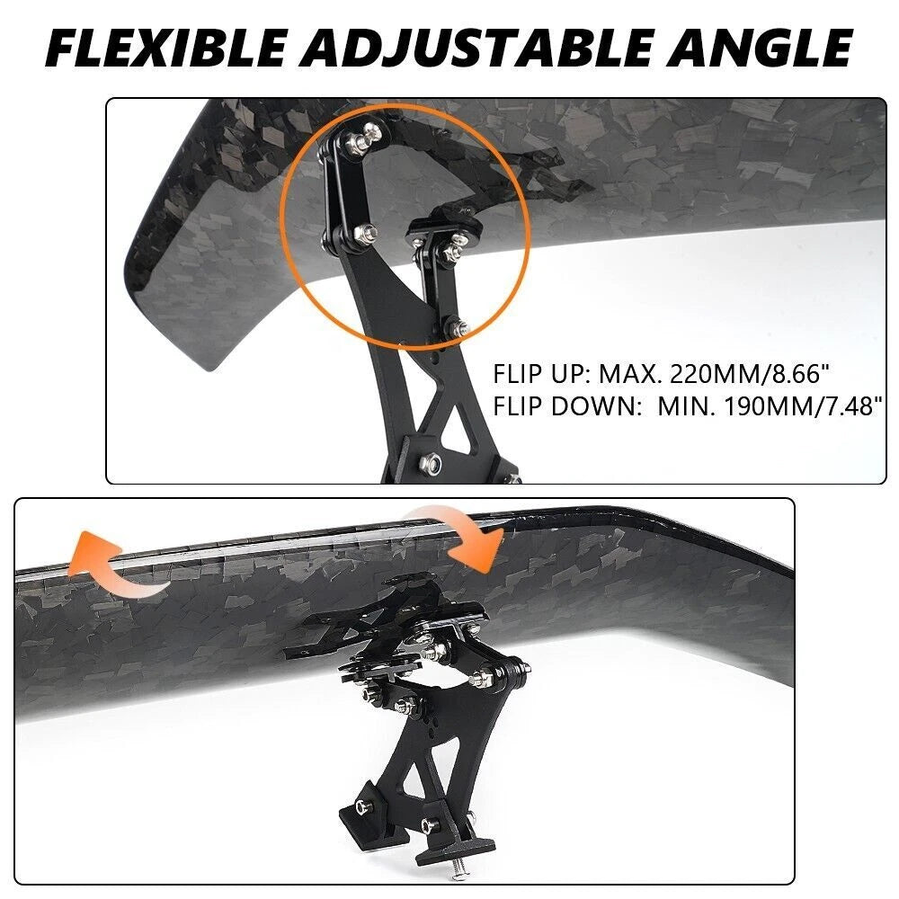 Universal Carbon Fiber Rear Wing Spoiler 53''