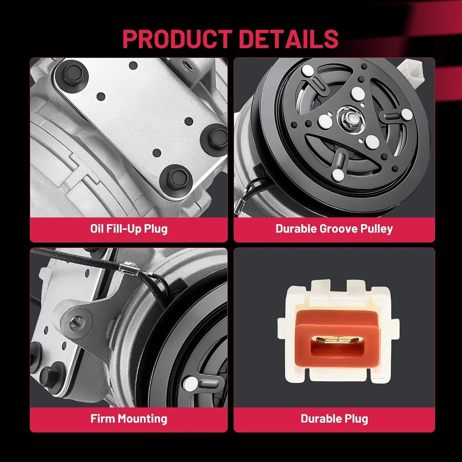 A/C Compressor for Chevrolet Sprint (1985–1988) & Suzuki Sidekick (1989–1994)