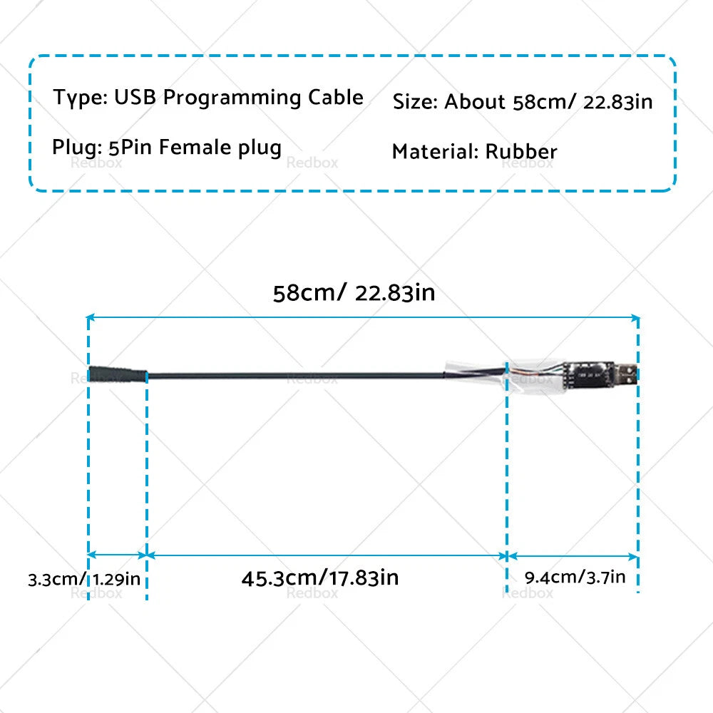 Bafang 5Pin USB Programming Cable for BBS01 BBS02 BBSHD (2015–2023)