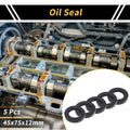 Set of 5 Oil Seal Rotary Shaft Seal NBR Rubber 45x75x12mm