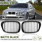 Front Upper Hood Kidney Grille Matte Black for BMW E39 525i 528i 540i M5 (1996–2003)