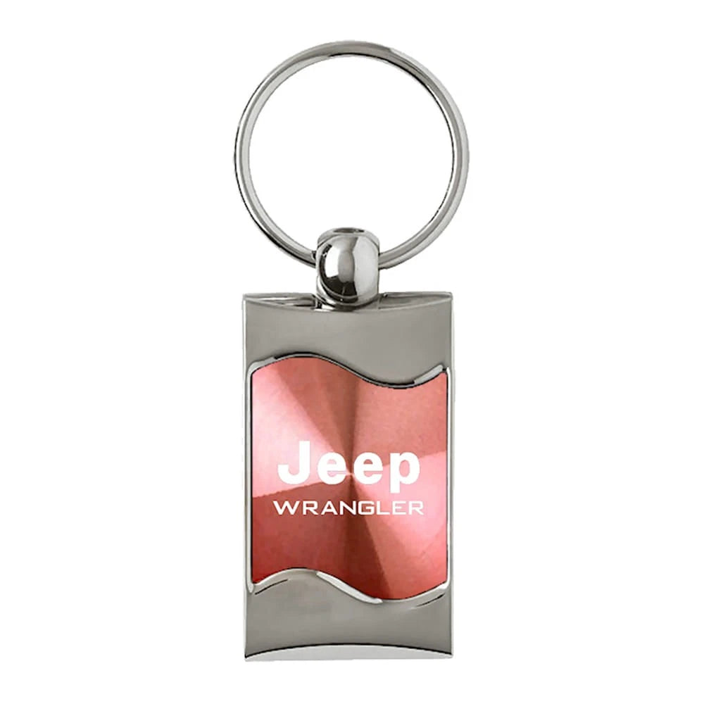 Pink Rectangular Wave Keychain - Officially Licensed for Jeep Wrangler