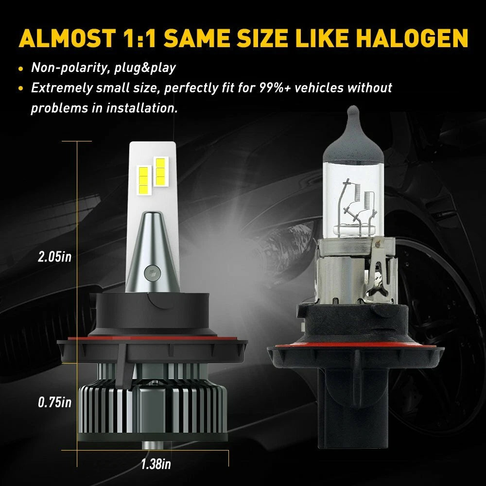 2X H13 9008 LED Headlight Bulbs for Make Model (YYYY–YYYY)