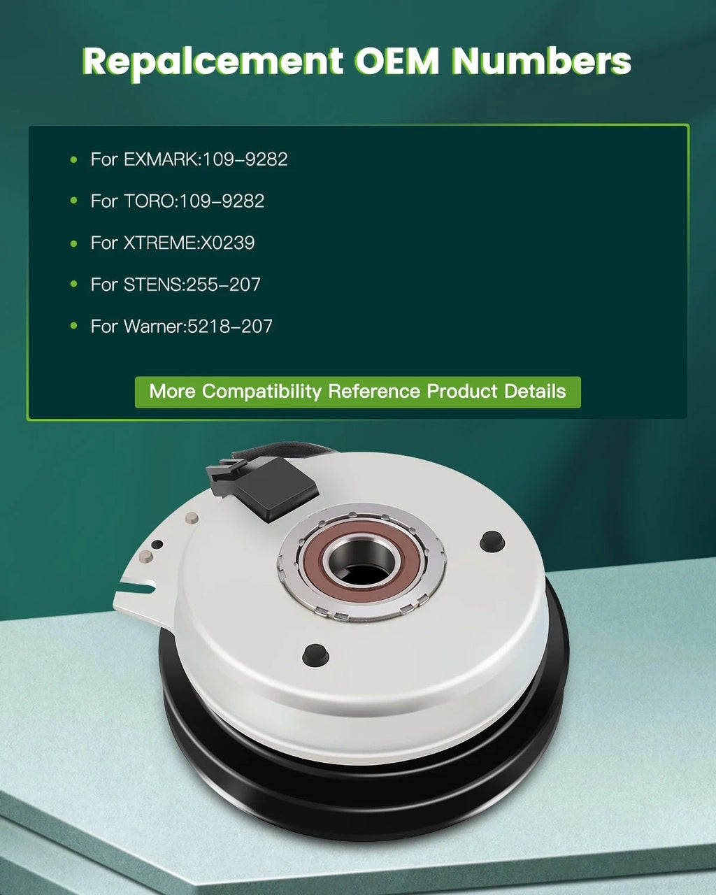 PTO Clutch for Dixie Chopper 500012 (Upgraded Bearing, 1.125" I.D.)
