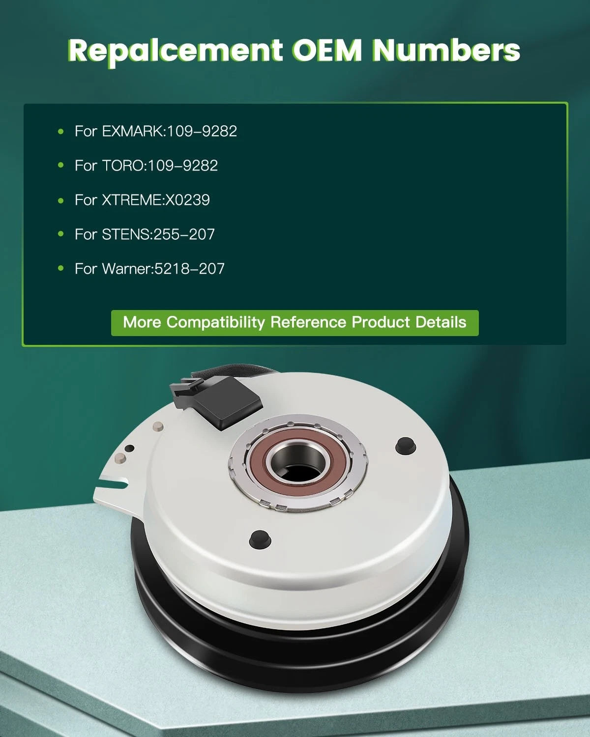 PTO Clutch for Dixie Chopper 500012 (Upgraded Bearing, 1.125" I.D.)
